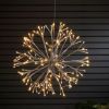 This starburst-shaped light brings an enchanting glow to your home. Each silver branch is topped with warm white LED lights that are mains-powered.