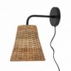 The Thed Wall Lamp by Bloomingville is shaped in a simple and classy way made of rattan which creates not only a lampshade with the organic feel of nature but also an interesting play of light when the lamp is lit. Dimensions: H: 34 x W: 21. 5 x D: 29 cm Materials: Rattan Assembly Required: YCare Instructions: Wipe clean with a damp cloth. No harsh abrasives or cleaners. Always avoid the use of harsh chemicals or abrasive cleaners as they may cause damage to the fixtures finish. Additional Infor